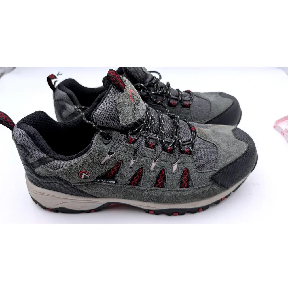 Nevados Iron WP Mens 13 W Waterproof Hiking Shoes Grey Black Low Top Sneakers